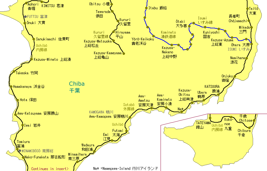 Katsuura Railway Map