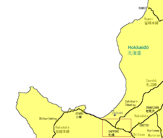 Sapporo Railway Map