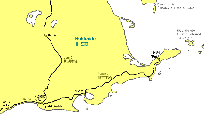 Kushiro Railway Map