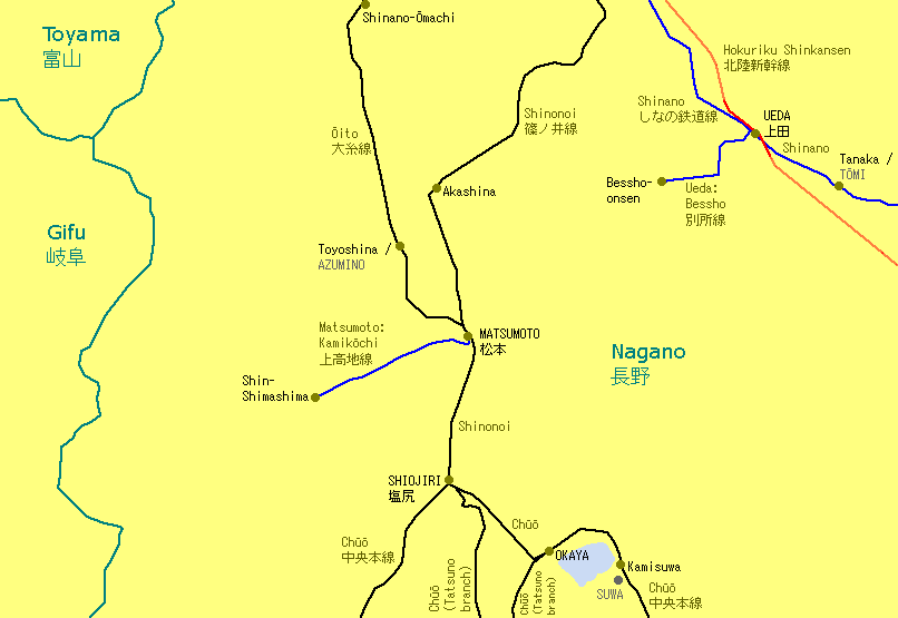 Matsumoto Railway Map