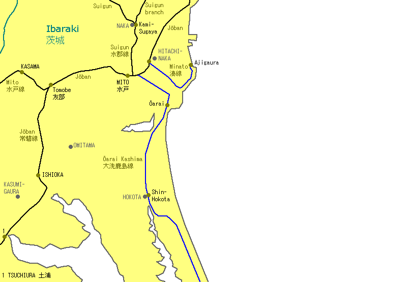 Mito Railway Map