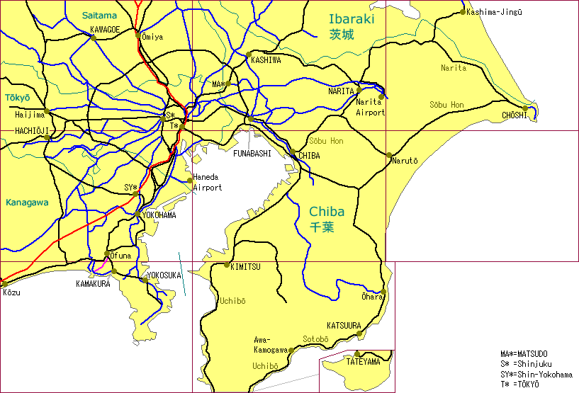 Kantō Railway Map