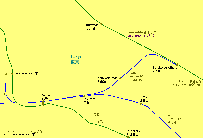 Nerima Railway Map