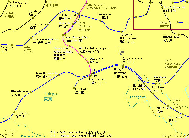 Tama Railway Map