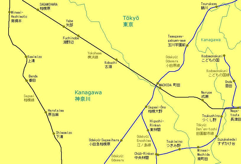 Machida Railway Map