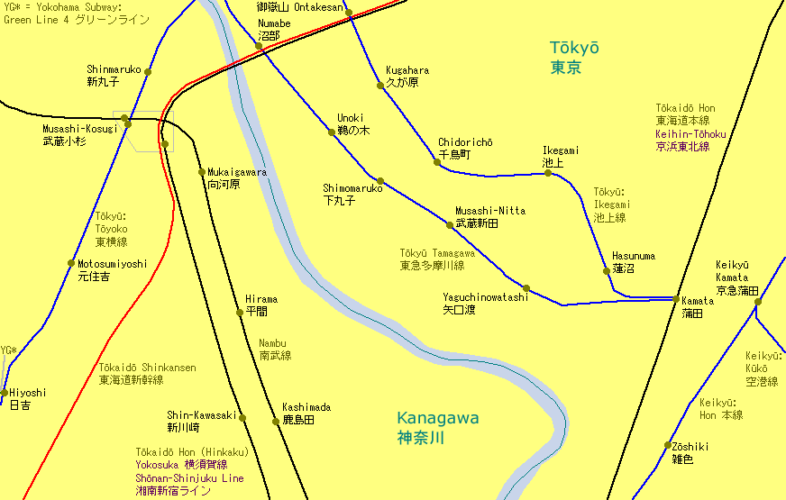 Kamata Railway Map